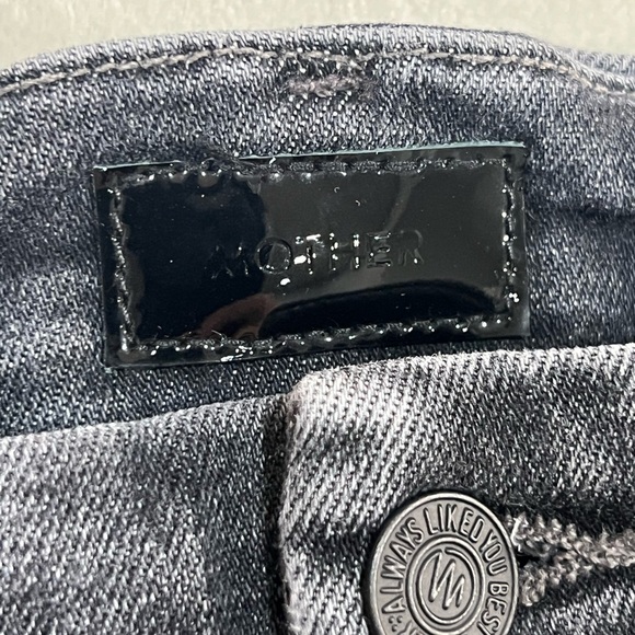 Mother Jeans 26 Tippy Top Looker Black Vintage Wash Stretch Jeans Made in USA - Picture 7 of 12